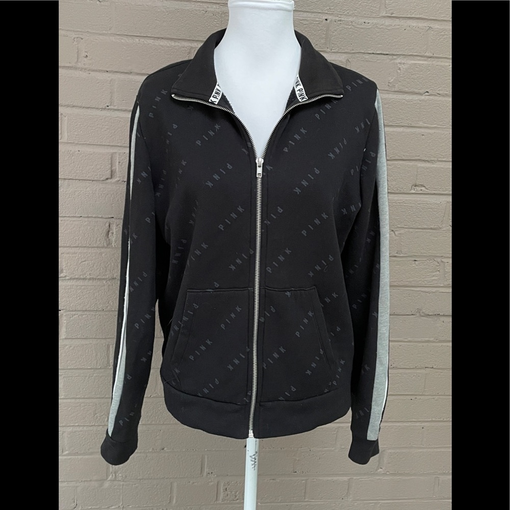 Pink  Victoria’s Secret zip front sweatshirt L